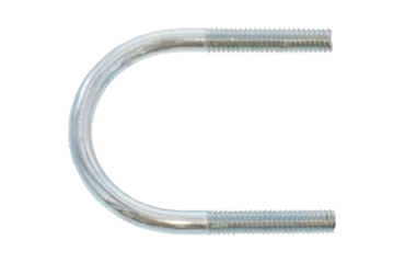 (製作見積品) 鉄 特寸Uボルト(胴細)(ミリネジ M12)(p＝芯々ピッチ/H＝内寸高/Sねじ部長)